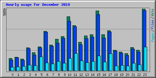 Hourly usage for December 2019