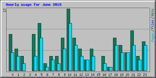 Hourly usage for June 2019