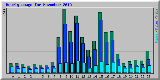 Hourly usage for November 2019