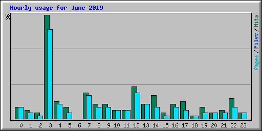Hourly usage for June 2019