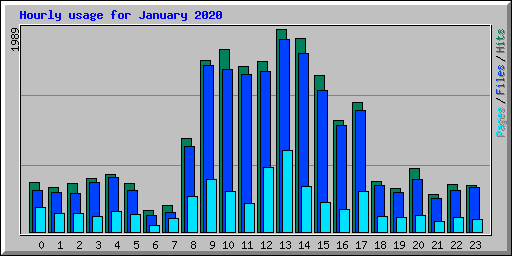 Hourly usage for January 2020